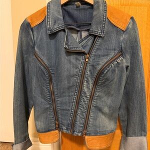Vero Moda Jean Jacket with Tan Leather